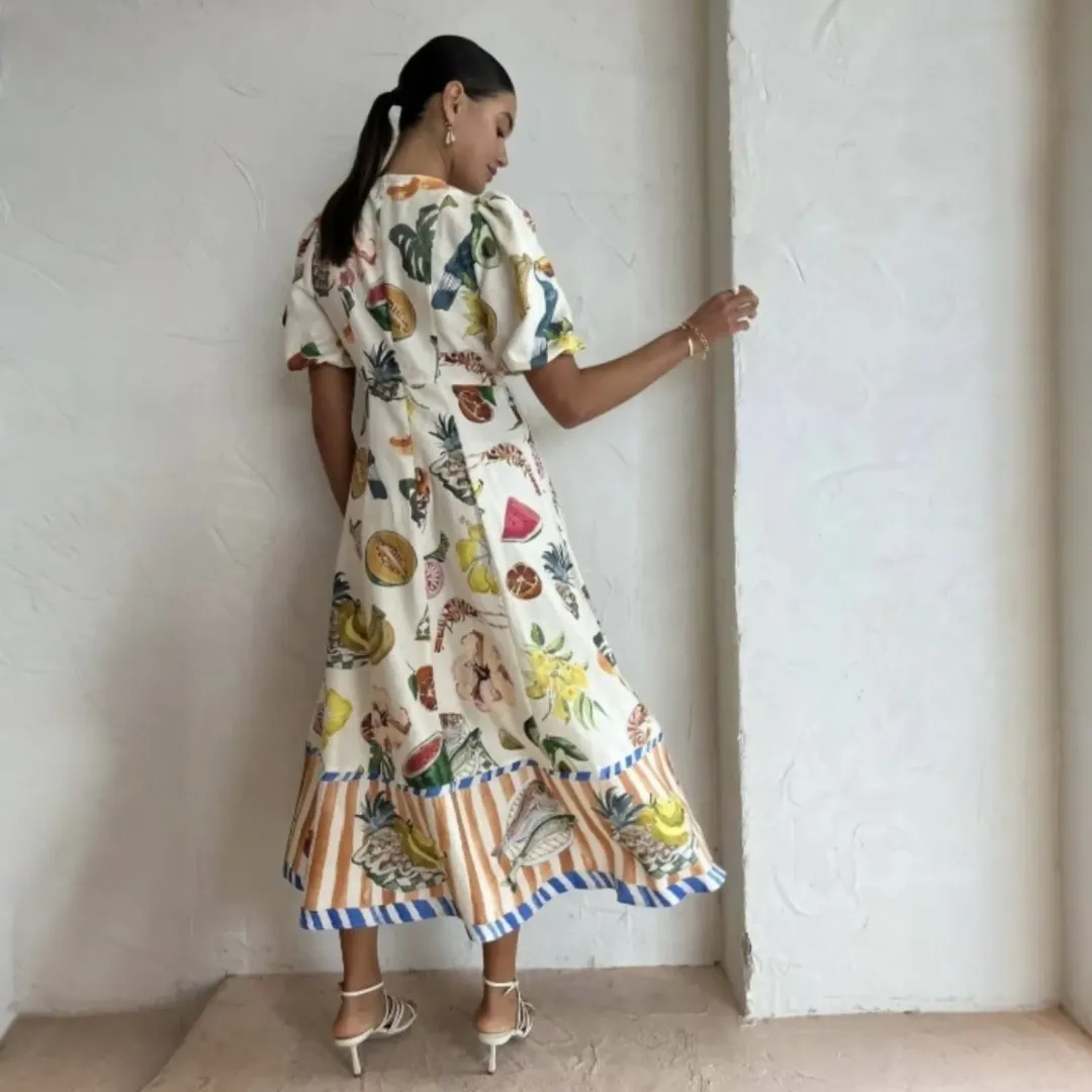 Alemais Theo Midi Dress Size 8 for rent on The Volte - main image