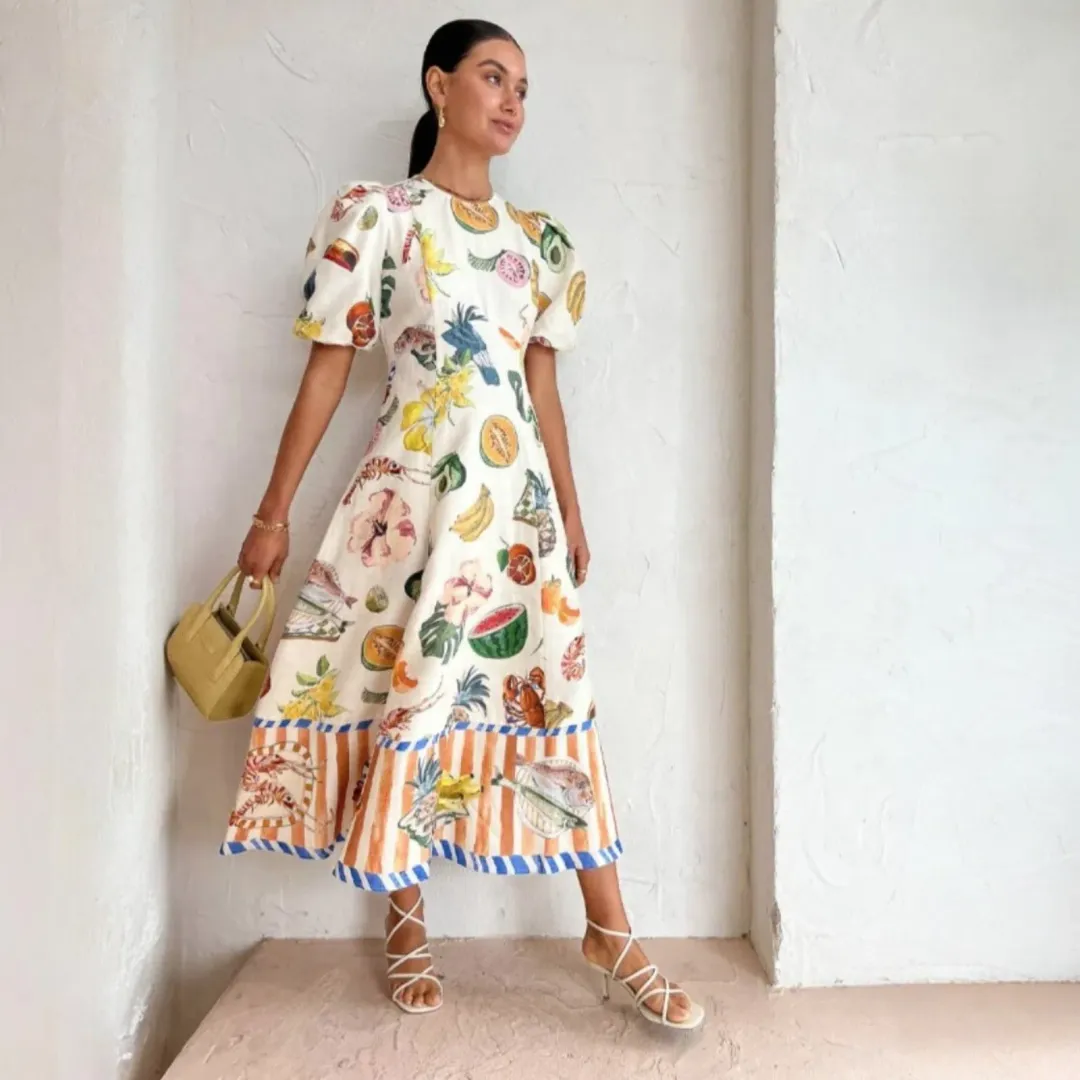 Alemais Theo Midi Dress Size 8 for rent on The Volte - main image