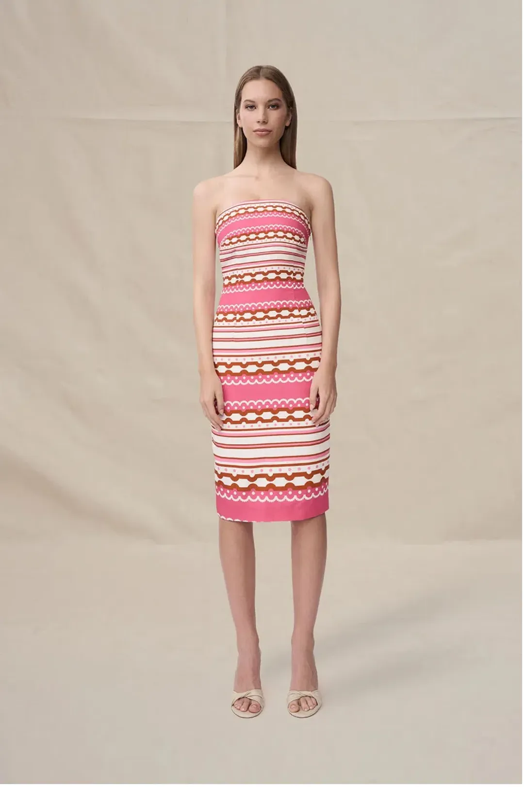 Melina Mosaic Midi Dress by By Johnny Size 8 for rent on The Volte - main image