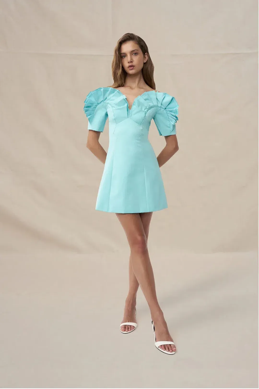 Ramira Off Shoulder Mini Dress by By Johnny Size 8 for rent on The Volte - main image
