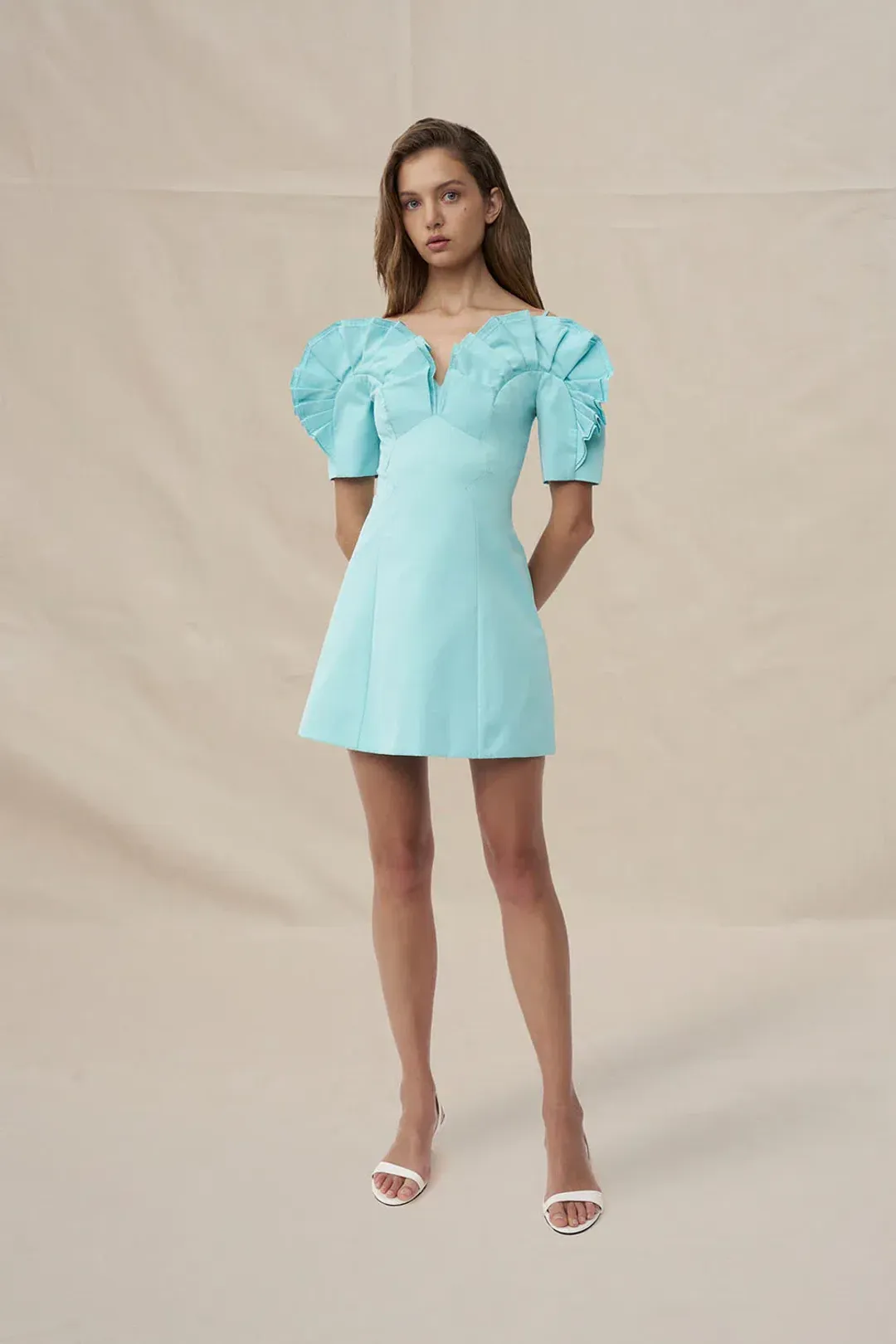 Ramira Off Shoulder Mini Dress by By Johnny Size 8 for rent on The Volte - main image