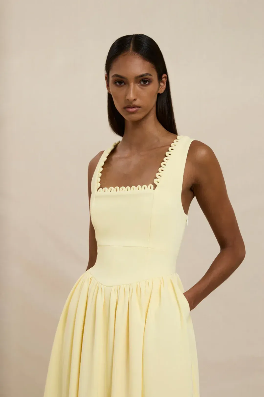 Nova Scallop Midi Dress by By Johnny Size 8 for rent on The Volte - main image