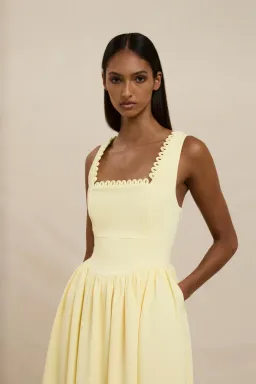 Nova Scallop Midi Dress by By Johnny Size 8 for rent on The Volte - image 4