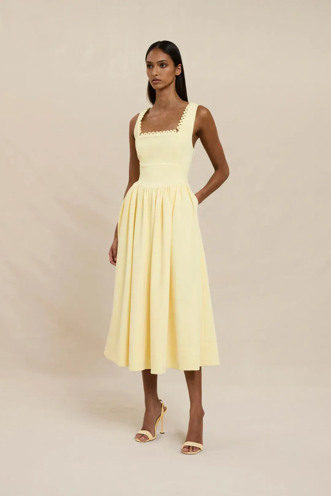 Nova Scallop Midi Dress by By Johnny Size 8 for rent on The Volte - main image