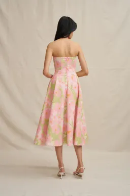 Azalia Floral Strapless Dress by By Johnny Size 8 for rent on The Volte - image 7