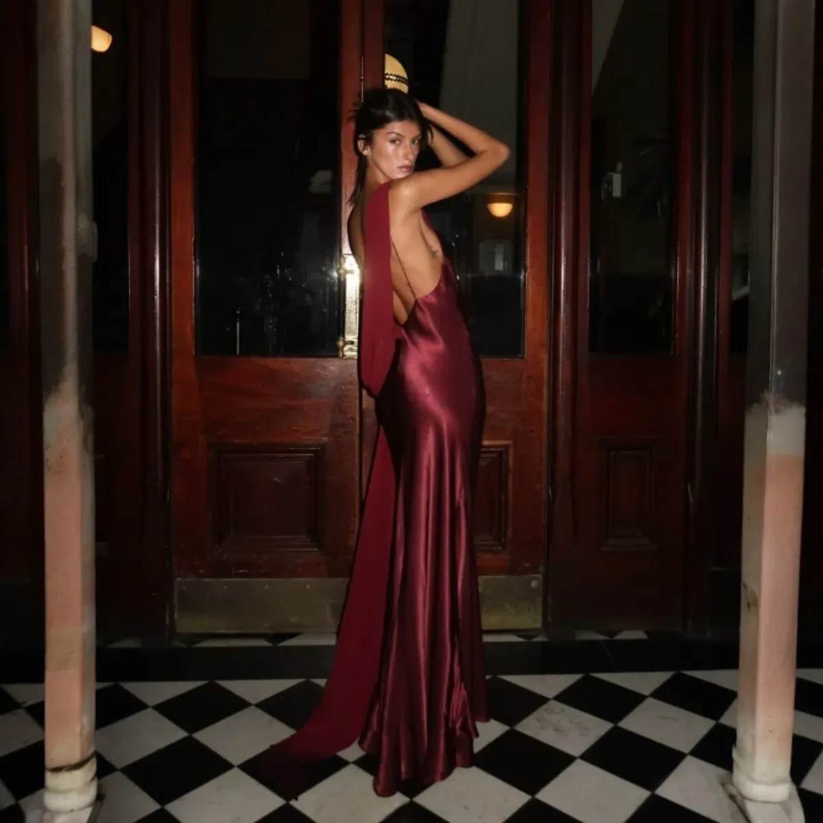 Arcina Ori Helena Dress In Plum Size Large for rent on The Volte - main image