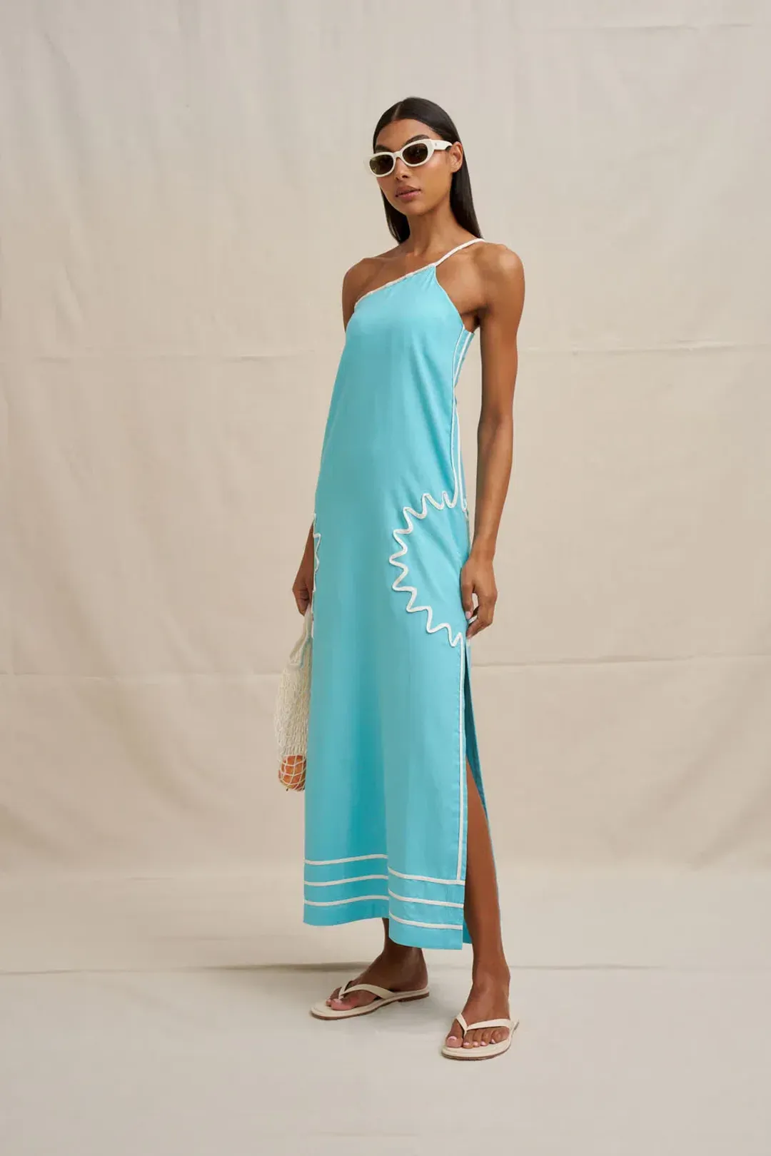 Oasis One Shoulder Maxi Dress by By Johnny Size 8 for rent on The Volte - main image