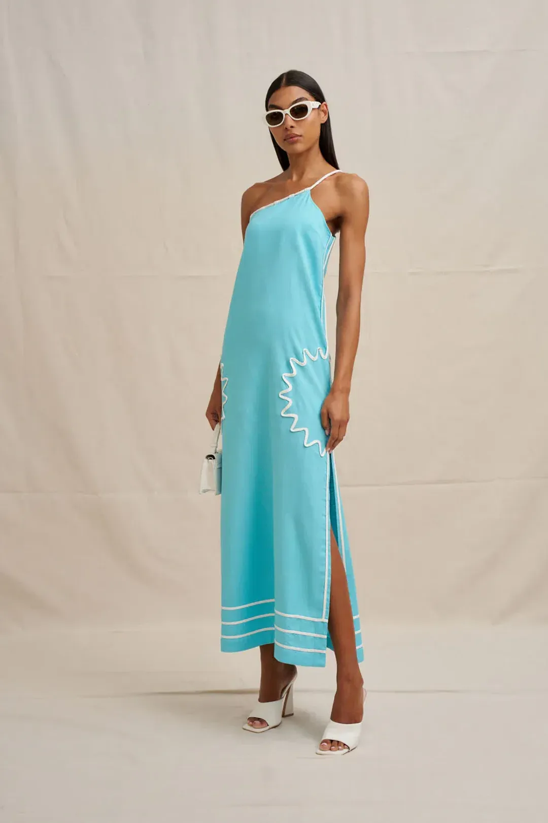 Oasis One Shoulder Maxi Dress by By Johnny Size 8 for rent on The Volte - main image