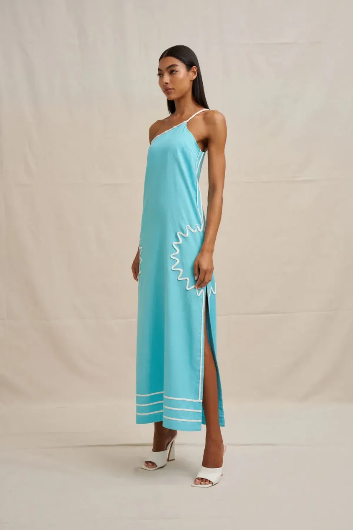 Oasis One Shoulder Maxi Dress by By Johnny Size 8 for rent on The Volte - main image