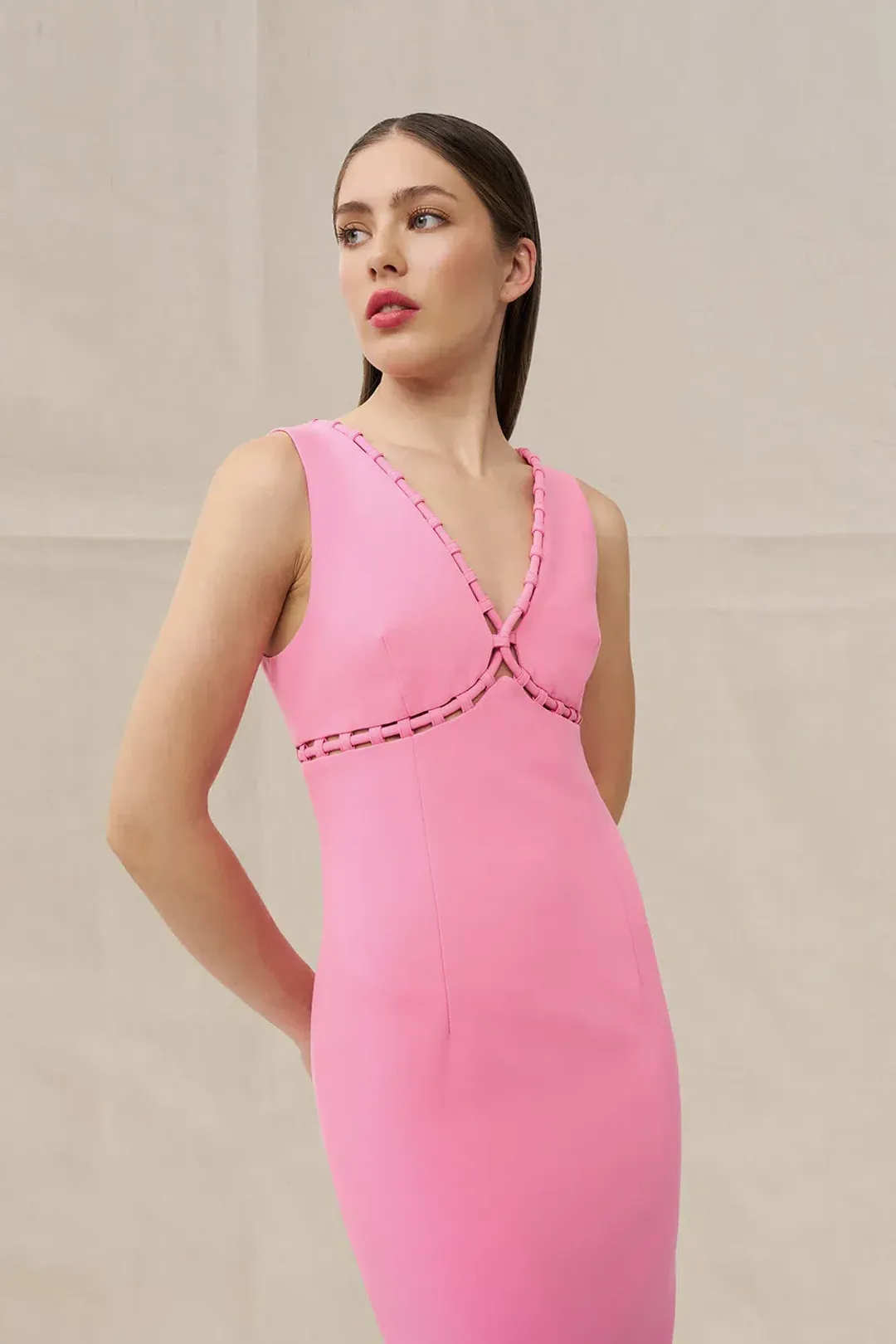 Lina Loop Midi Dress by By Johnny Size 8 for rent on The Volte - main image