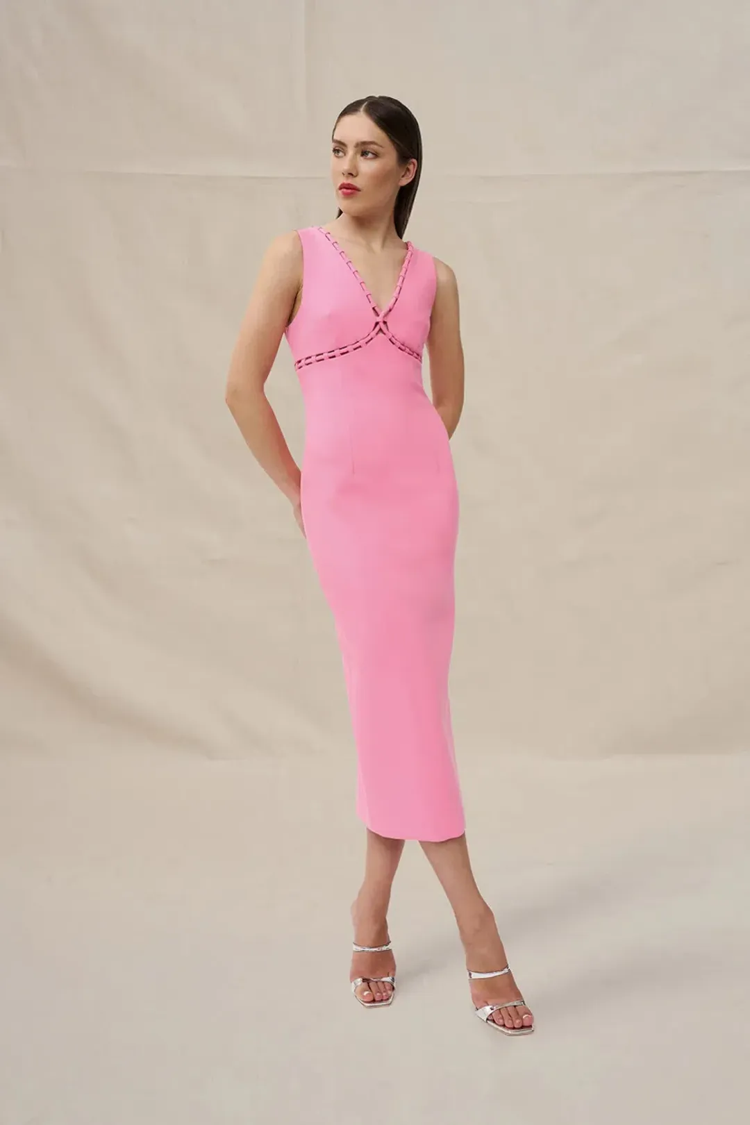 Lina Loop Midi Dress by By Johnny Size 8 for rent on The Volte - main image