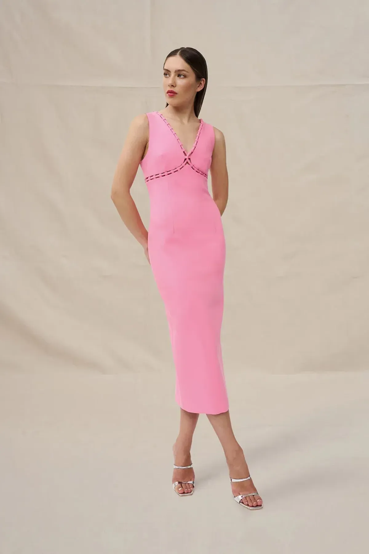 Lina Loop Midi Dress by By Johnny Size 8 for rent on The Volte - main image