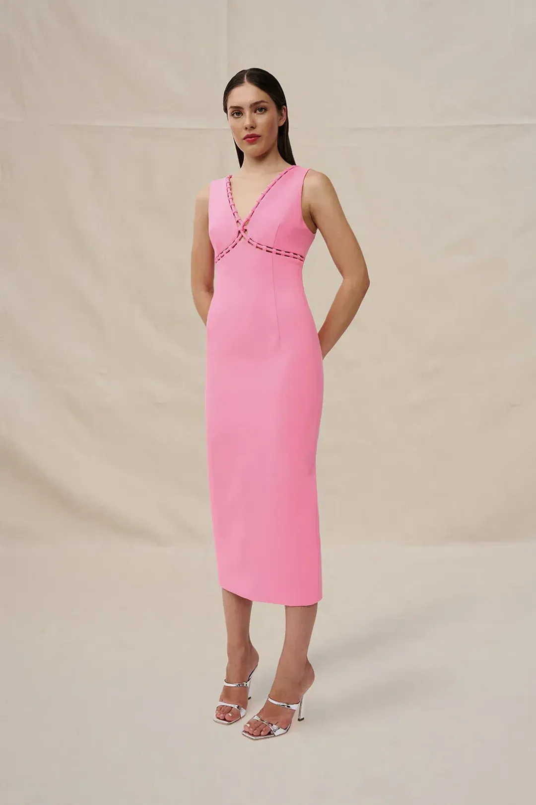 Lina Loop Midi Dress by By Johnny Size 8 for rent on The Volte - main image