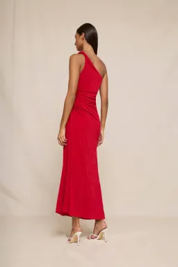 Carmine One Shoulder Dress by By Johnny Size 8 for rent on The Volte - image 6