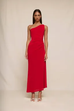 Carmine One Shoulder Dress by By Johnny Size 8 for rent on The Volte - image 3