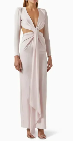 Alex Perry Dalten Pink Long Sleeve Backless Dress Size 10 for rent on The Volte - image 1