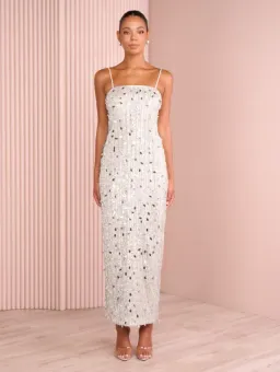 AZZURIELLE VIOLET STRAPLESS SEQUIN GOWN SIZE 8 for rent on The Volte - image 2