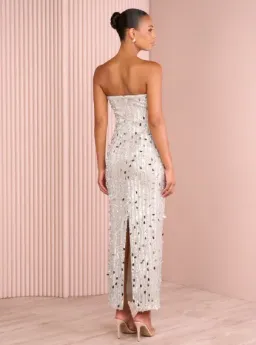 AZZURIELLE VIOLET STRAPLESS SEQUIN GOWN SIZE 8 for rent on The Volte - image 1