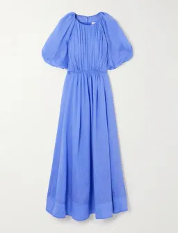 💙 AJE Alma Midi Dress – Mist Blue – Size 12 (AU) 💙 Satin-type Finish for rent on The Volte - image 9