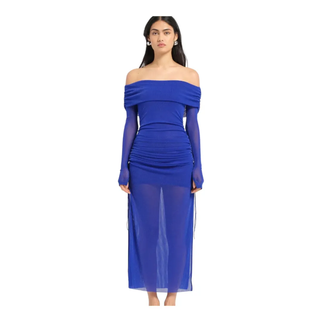 BENNI Blaire Maxi Dress Gown In Cobalt Blue | Size 8 for rent on The Volte - main image