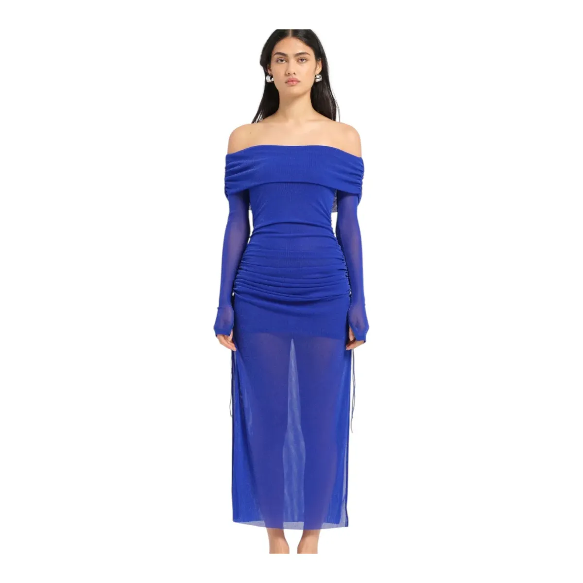 BENNI Blaire Maxi Dress Gown In Cobalt Blue | Size 8 for rent on The Volte - main image