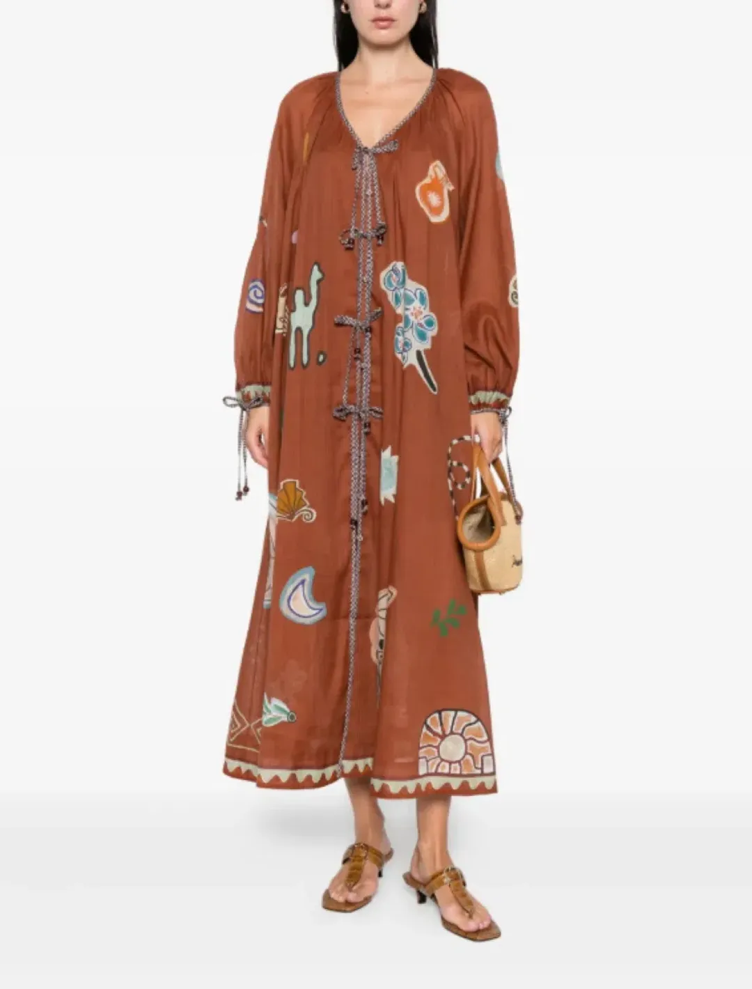 Alémais LAURENCE TIE FRONT SHIRTDRESS 12 for rent on The Volte - main image