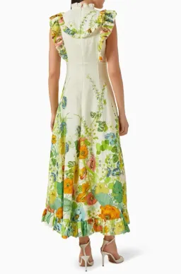 Alemais Constance Midi Dress Multi Size 12 for rent on The Volte - image 7