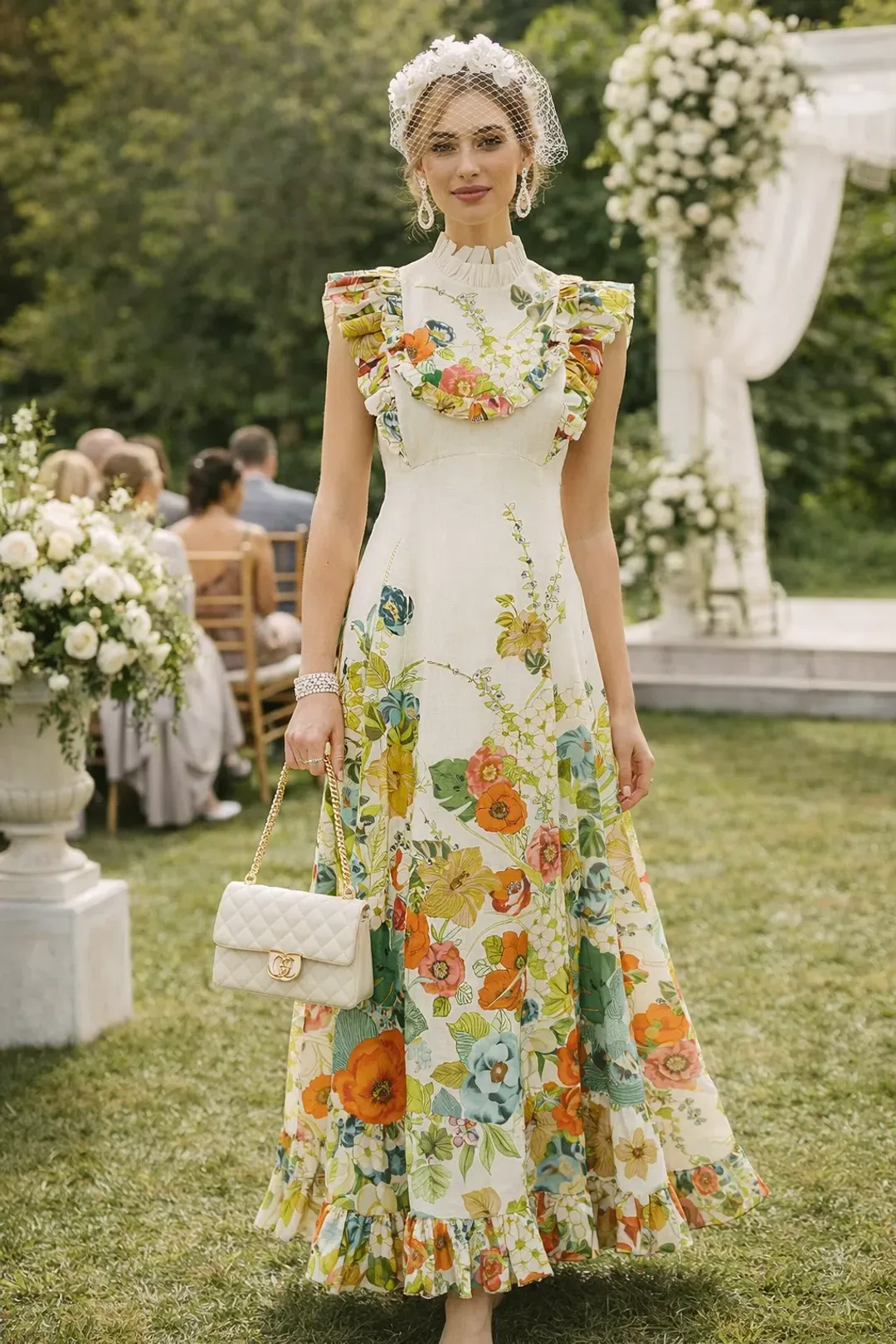 Alemais Constance Midi Dress Multi Size 4 for rent on The Volte - main image