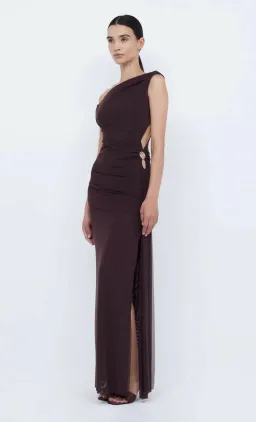 Bec & Bridge Kailani Asym Dress in Chocolate Brown Size 6 for rent on The Volte - image 9