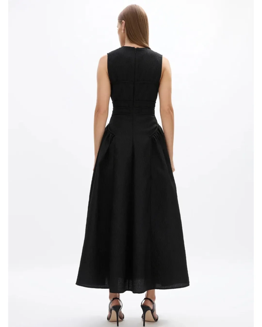 Rachel Gilbert Sophia Midi Dress Black Size AU 6 for rent on The Volte - main image