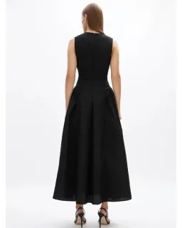 Rachel Gilbert Sophia Midi Dress Black Size AU 6 for rent on The Volte - image 2