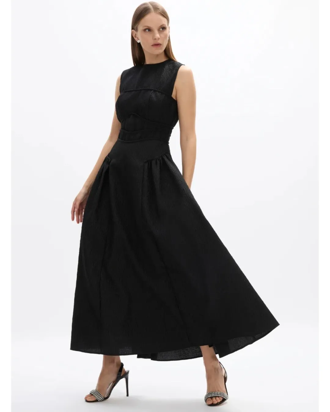 Rachel Gilbert Sophia Midi Dress Black Size AU 6 for rent on The Volte - main image