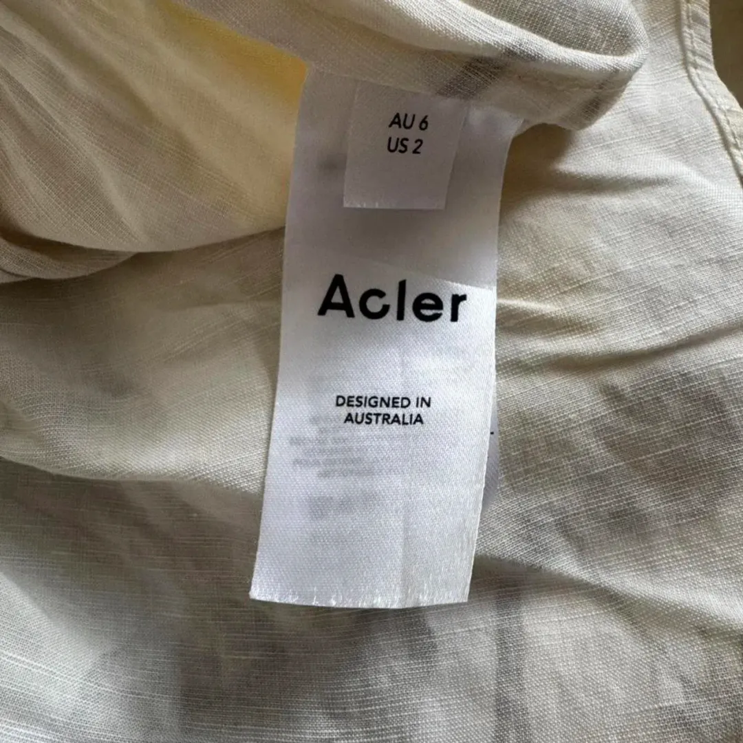 Acler walker dress floral yellow / lemon  mini dress size 6  for rent on The Volte - main image