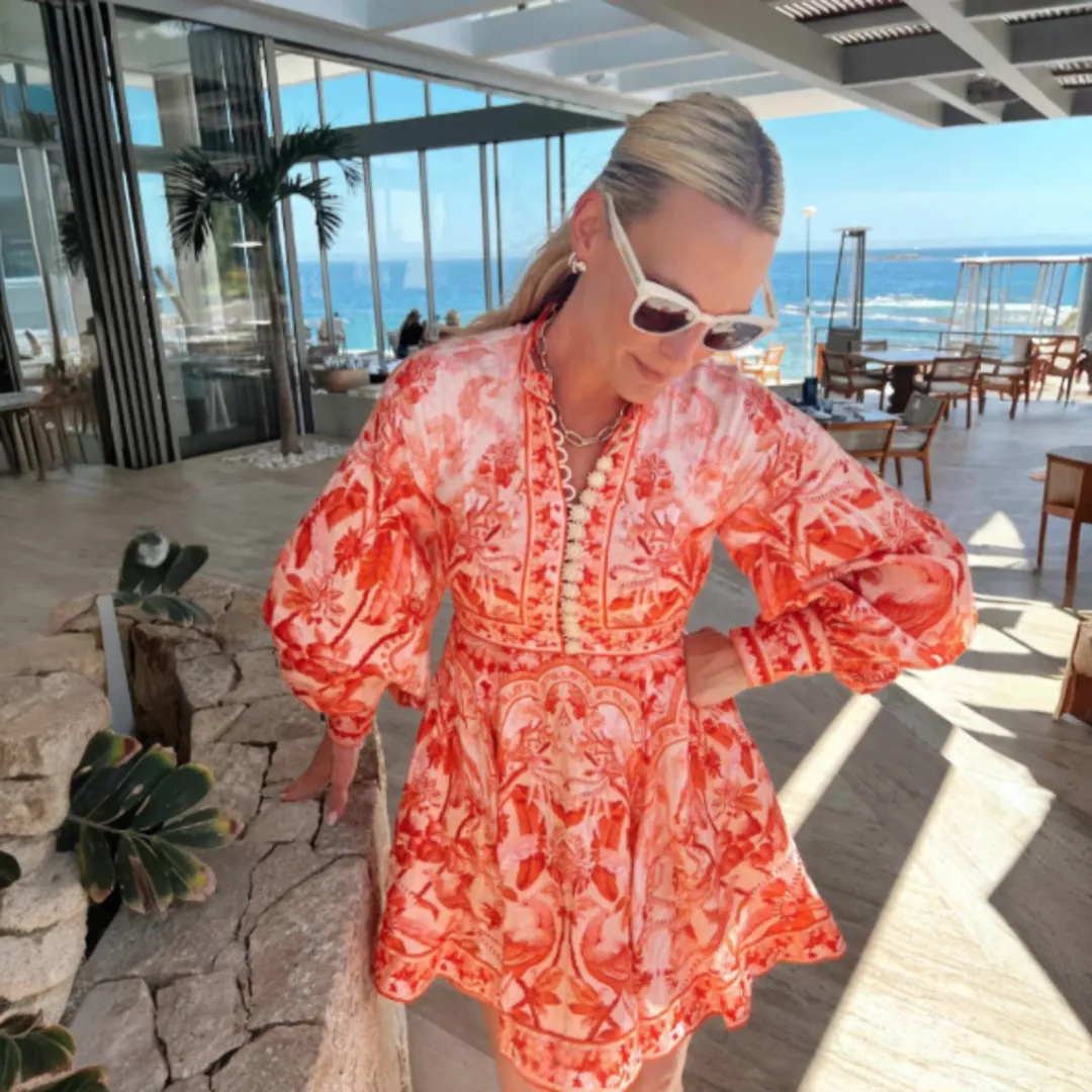 Zimmermann Lyre Billow Mini Dress Size 0 / 8 AU for rent on The Volte - main image