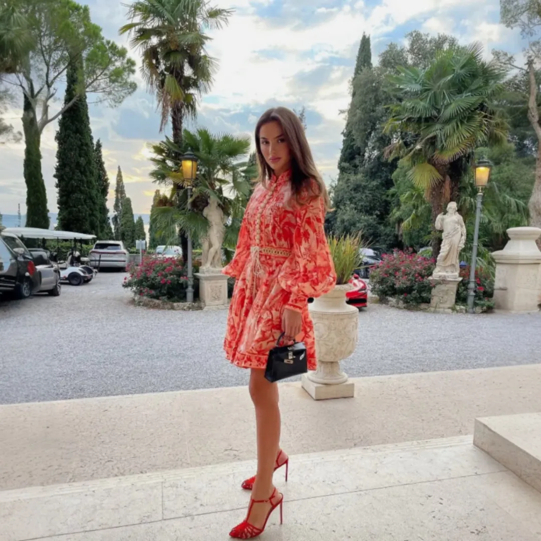 Zimmermann Lyre Billow Mini Dress Size 0 / 8 AU for rent on The Volte - main image