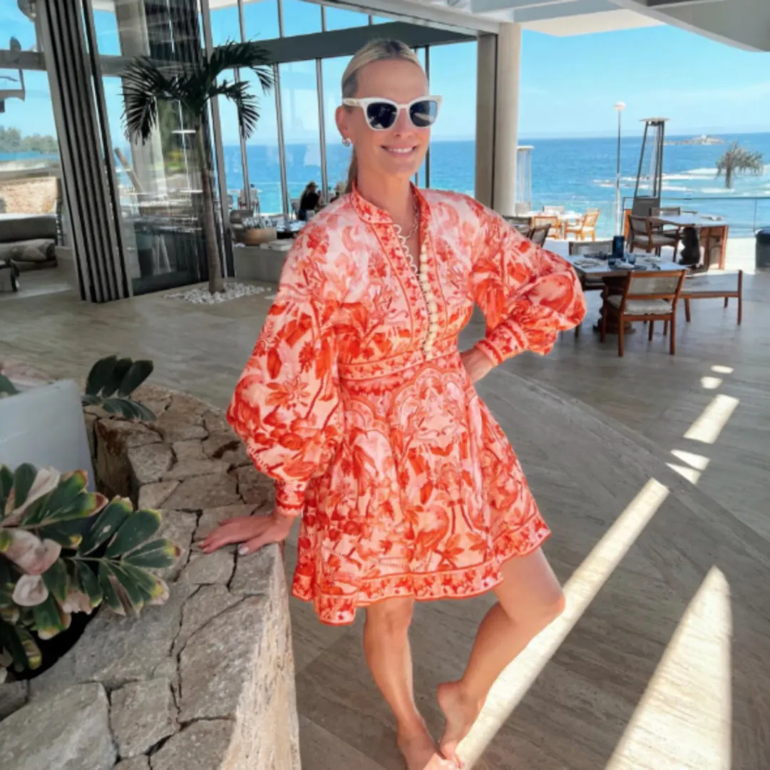 Zimmermann Lyre Billow Mini Dress Size 0 / 8 AU for rent on The Volte - main image