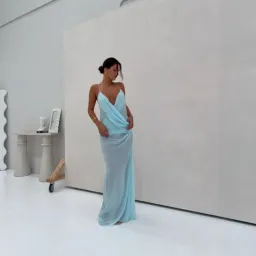 Natalie Rolt Magnolia Gown Baby Blue Size 8 for rent on The Volte - image 4