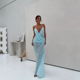 Natalie Rolt Magnolia Gown Baby Blue Size 8 for rent on The Volte - image 1