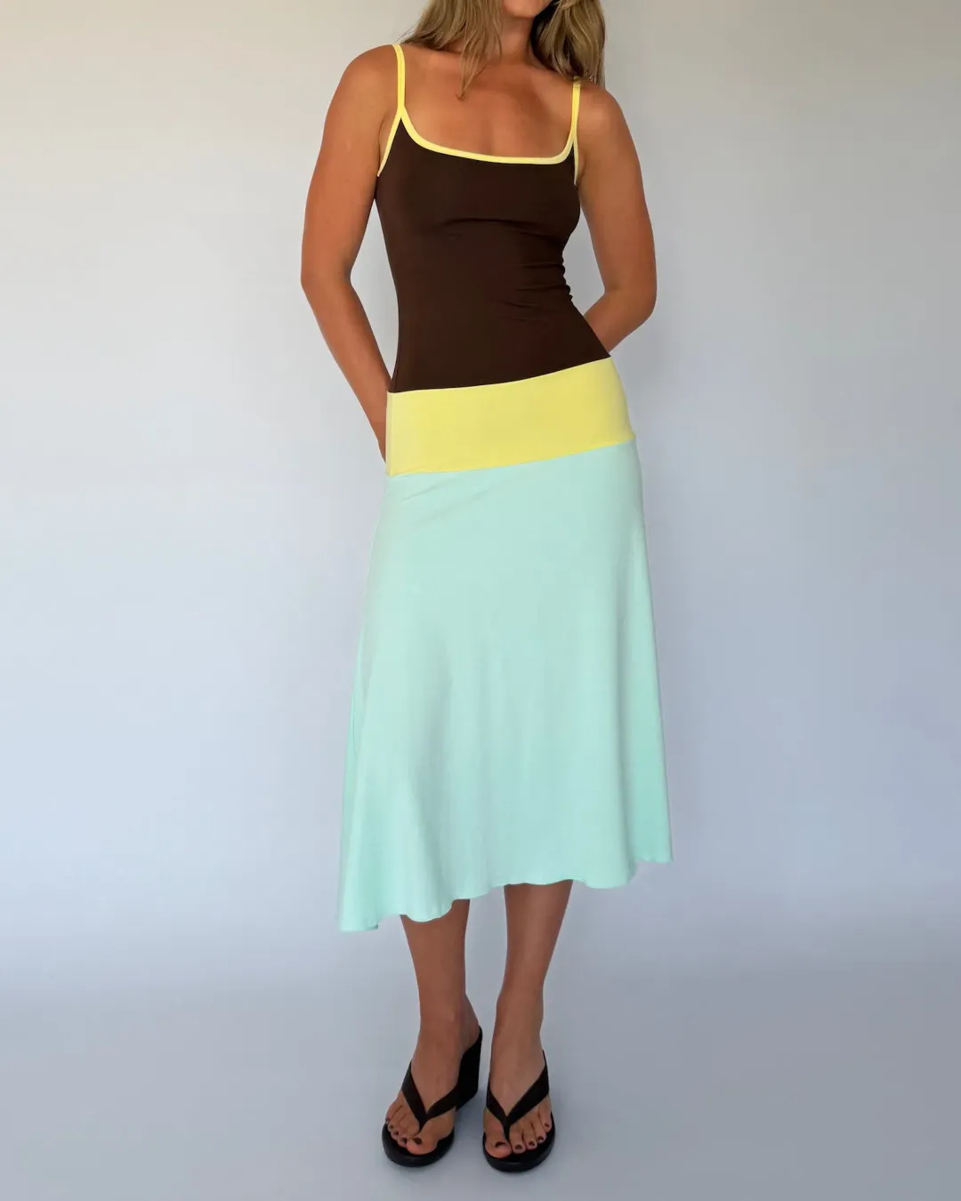 Blanch Lucy Midi Dress in Mirage Size 8 for rent on The Volte - main image