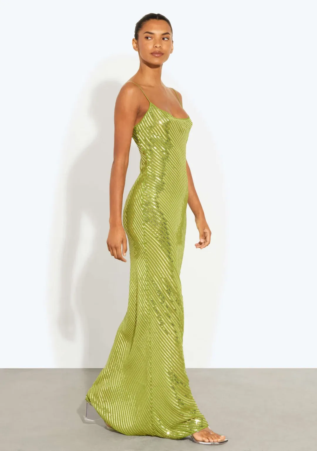 Rat & Boa, Gina Maxi Dress in Green/Sequin Size S / AU 8 for rent on The Volte - main image