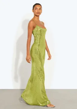 Rat & Boa, Gina Maxi Dress in Green/Sequin Size S / AU 8 for rent on The Volte - image 2