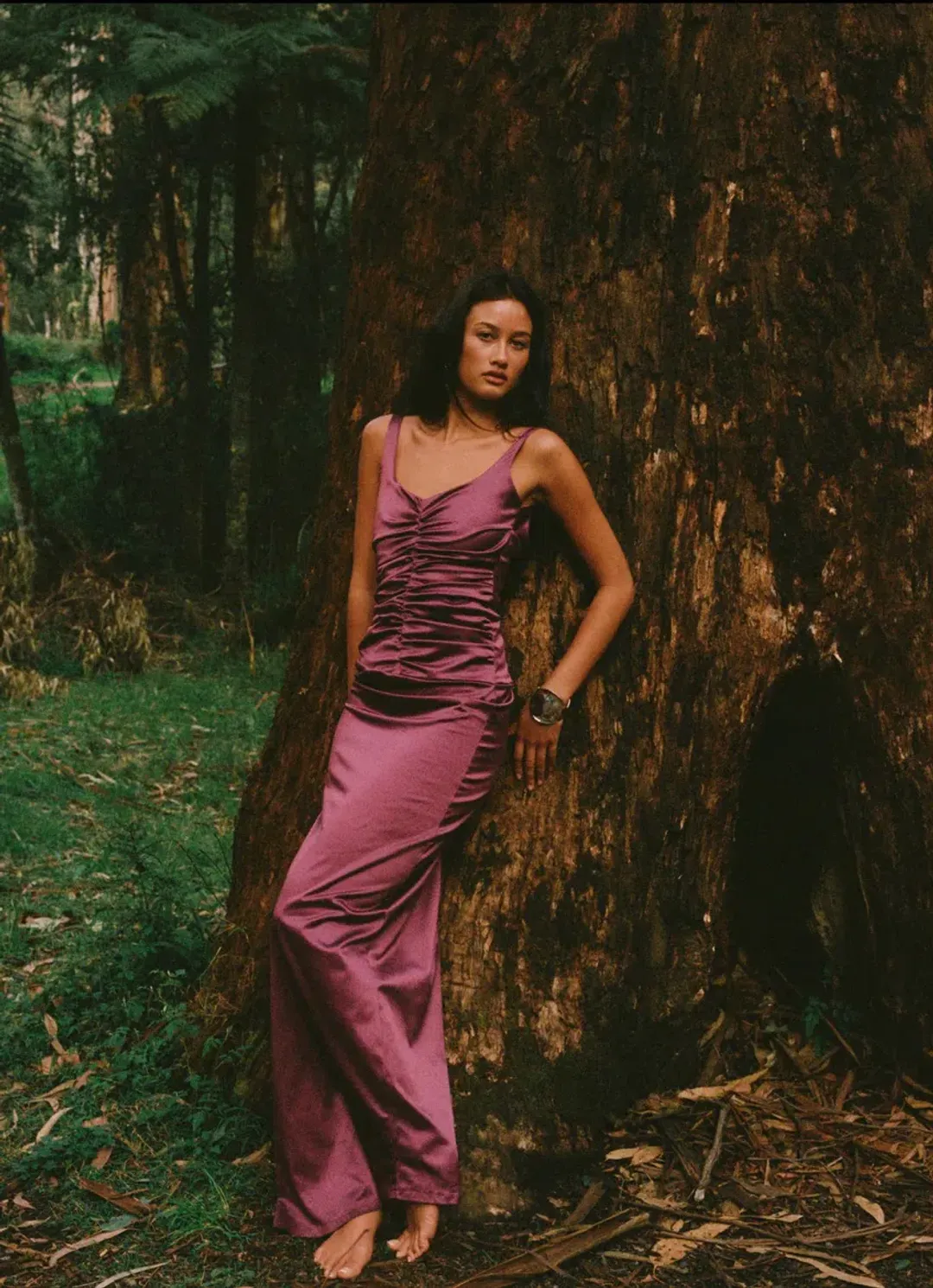 ANCE GRIA ATLEIN GOWN PLUM SIZE 8 (S) for rent on The Volte - main image