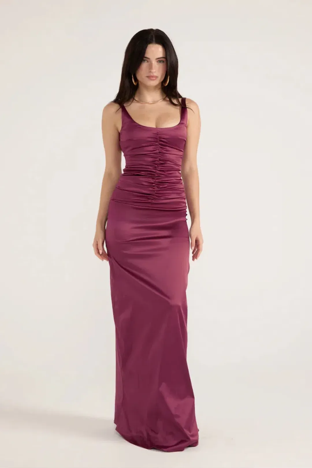 ANCE GRIA ATLEIN GOWN PLUM SIZE 8 (S) for rent on The Volte - main image