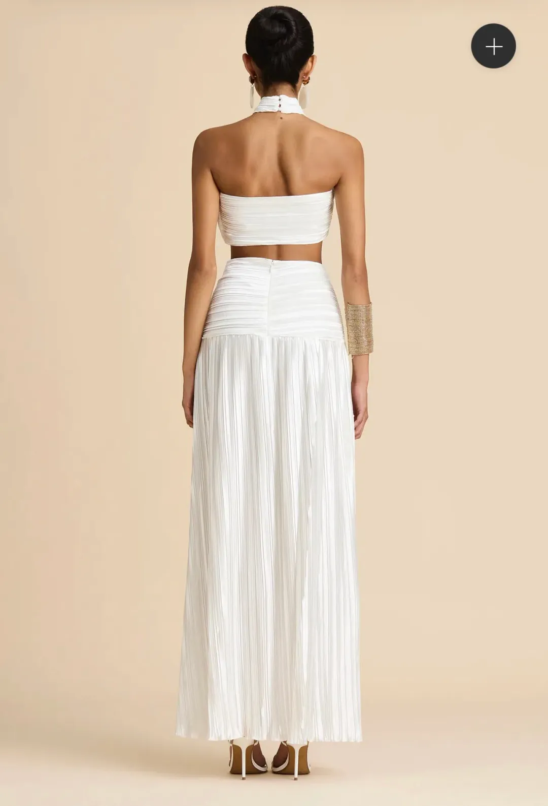 Gia Plisse Set - ivory for rent on The Volte - main image