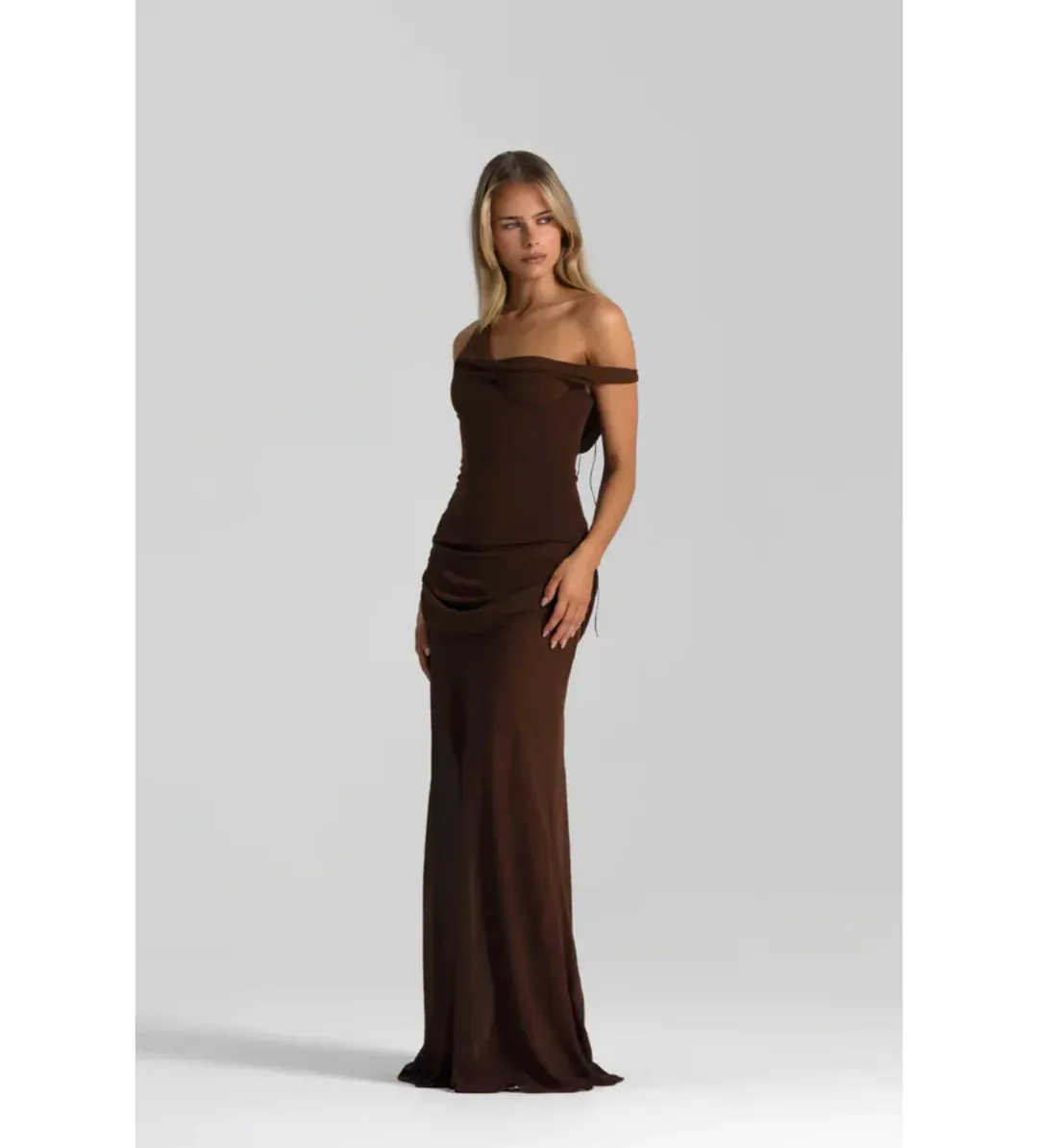 Natalie Rolt Cadence Gown in Espresso Size 0/AU6 for rent on The Volte - main image