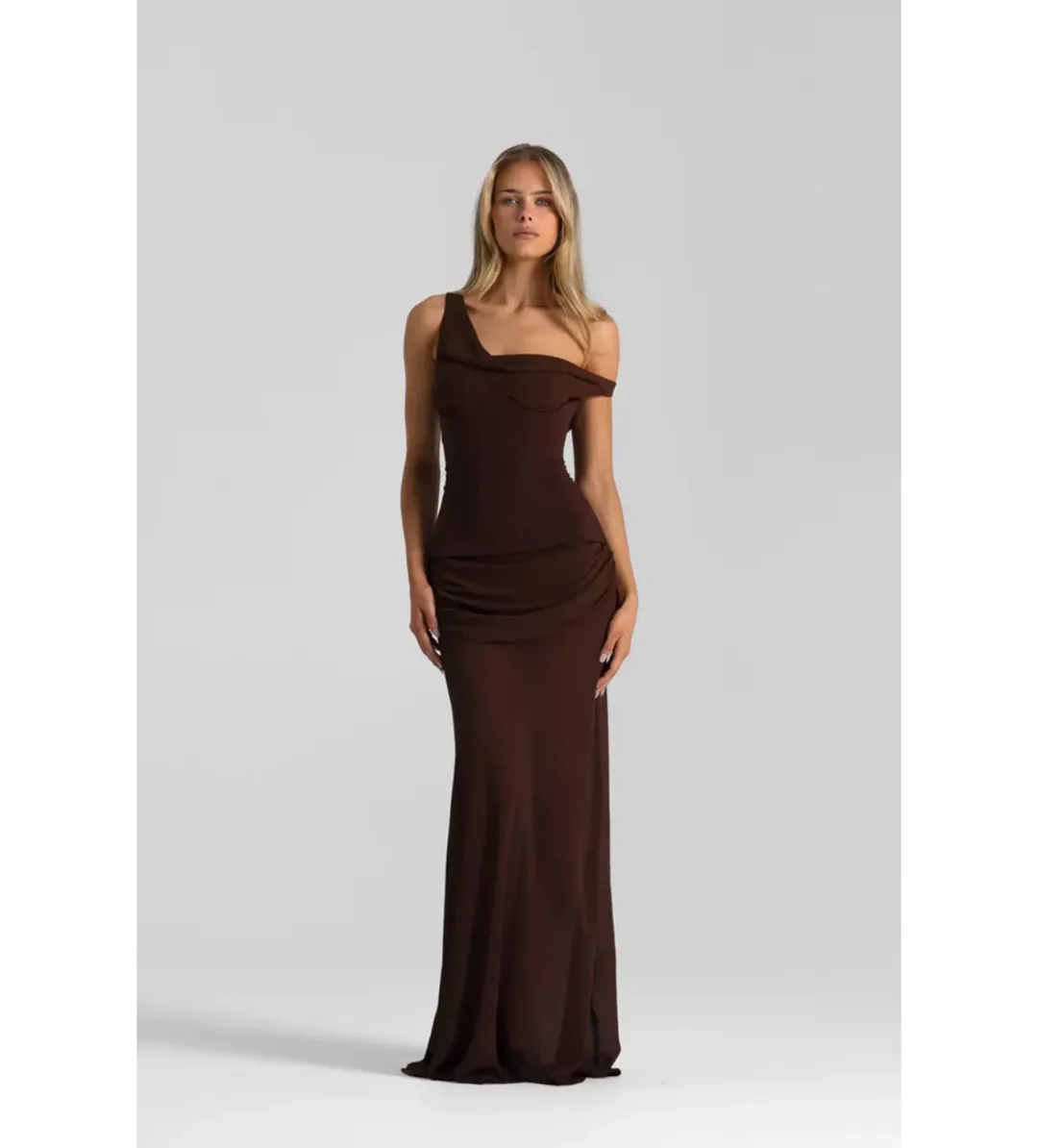 Natalie Rolt Cadence Gown in Espresso Size 2/AU10 for rent on The Volte - main image