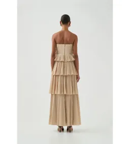 Aje Kyra Gown in Gold Size AU4 for rent on The Volte - image 2