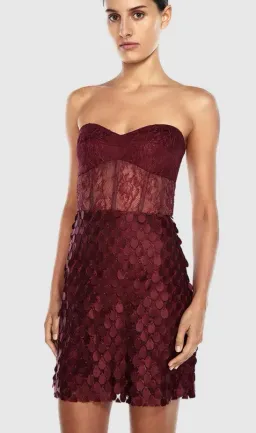 MANNING CARTELL SUPREME EXTREME MINI DRESS SIZE 12 - CRANBERRY COLOUR for rent on The Volte - image 5