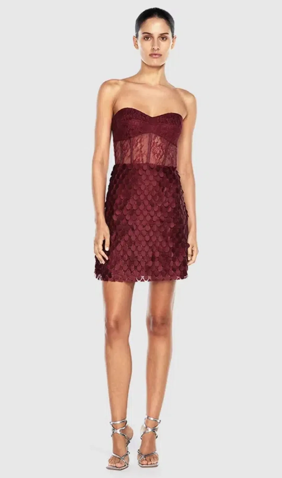 MANNING CARTELL SUPREME EXTREME MINI DRESS SIZE 12 - CRANBERRY COLOUR for rent on The Volte - main image