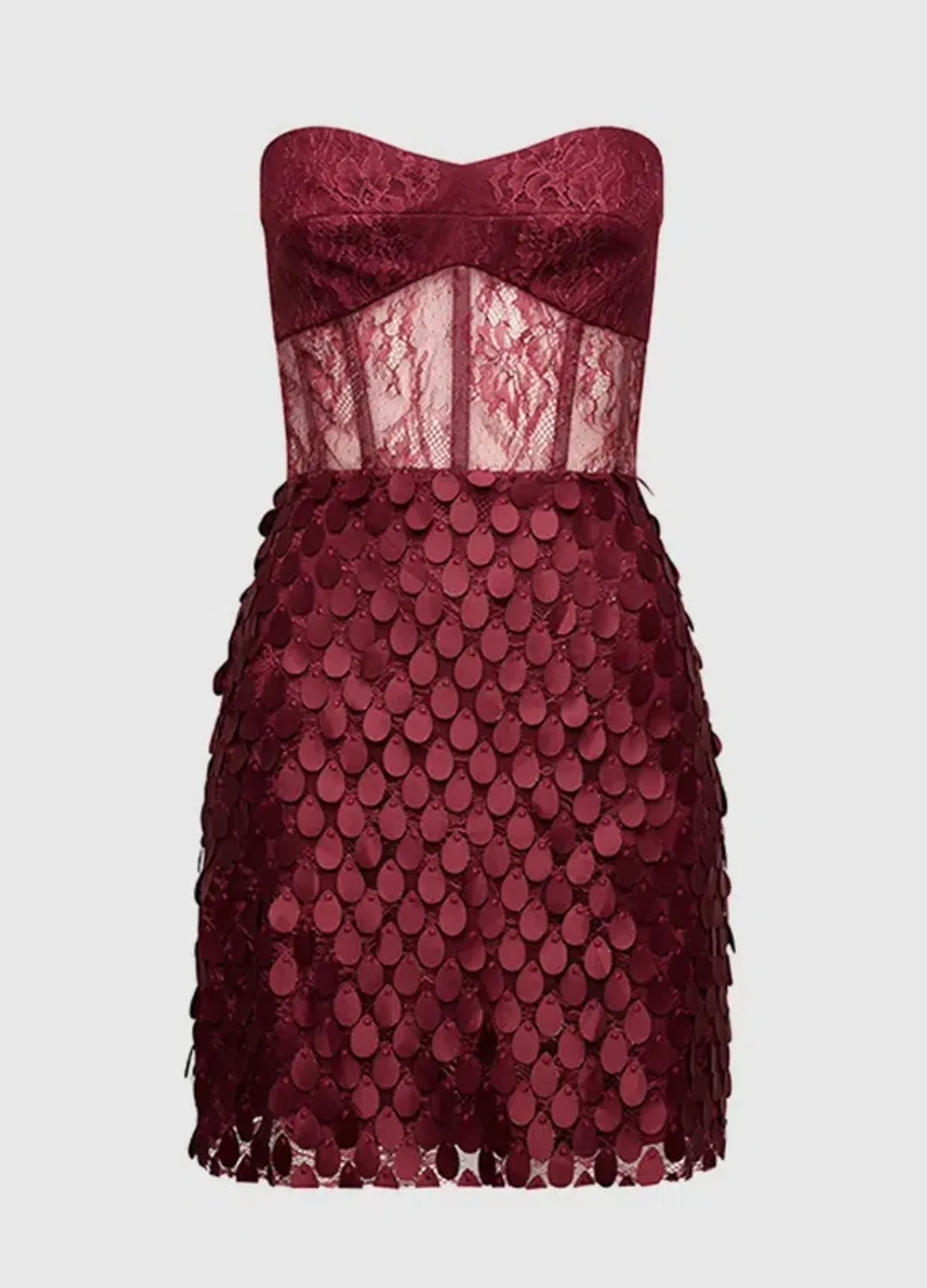 MANNING CARTELL SUPREME EXTREME MINI DRESS SIZE 12 - CRANBERRY COLOUR for rent on The Volte - main image